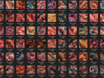 500 Creature skin 8k patterns Vol3  3D model purchase
