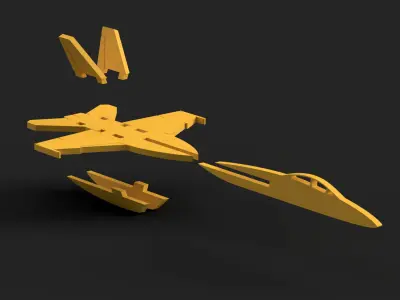 F-18 Super Hornet kit card Free 3D print model