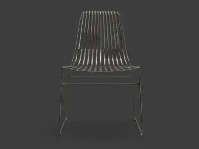 Metal Chair Low-poly 3D model purchase