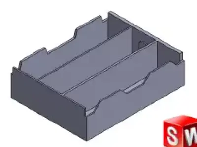 3A Battery Holder - SolidWorks 3D Model SLDPRT 3D model
