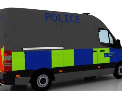 Mercedes Benz Sprinter L2H2 2015 England Police Prison EU 3D model