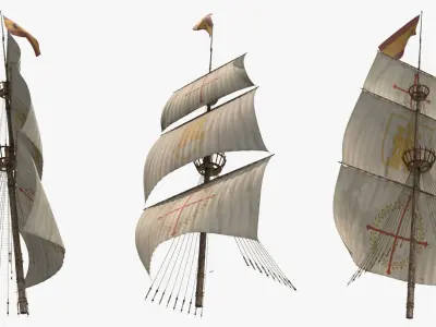  Sailing Ship Primary Mast 
