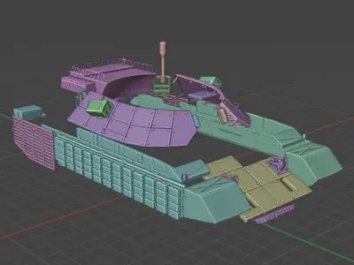 M-55 Tank Conversion Kit - 35th Scale 3D print model