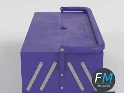 Cantilever tool box closed 3D model