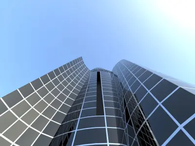 skyscraper detroit - detroit Free 3D model