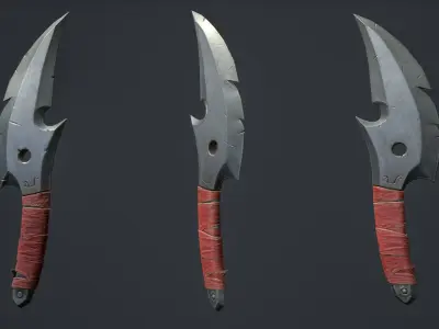 Stylized old age Blade Low-poly 3D model