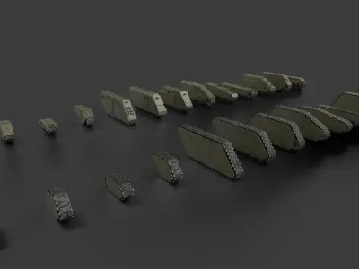 Tanks Kitbash 3D model