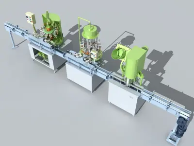 Industrial Equipment 12- Beverage Production Line 3D model