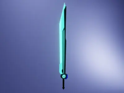 Futuristic weapon set 3d low-poly Low-poly 3D model