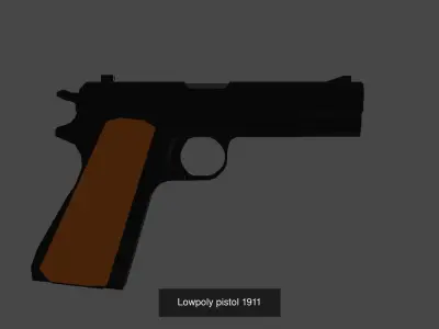Pack of 5 lowpoly weapons 3D Model Collection