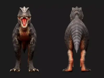dinosaur Low-poly 3D model 6