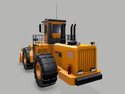 Industrial Vehicle Loader2 Low-poly 3D model
