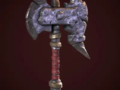 Axe Stylized Low-poly Low-poly 3D model