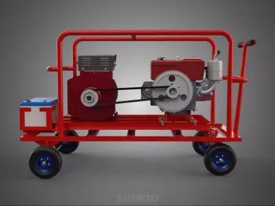 STANDARD ELECTRICAL GENERATOR SETS BACKUP POWER DIESEL GENSET KW 3D model