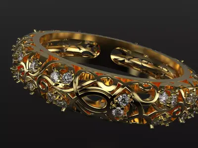 Engagment ring 3D print model