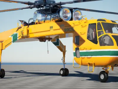Carrier Helicopter - Unreal Engine Project Low-poly 3D model