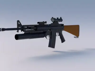 M16 rifle 3D model purchase