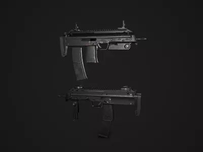 H and K MP7A1 Low-poly 3D model