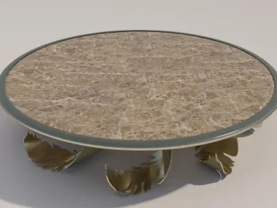 Bird feather table Euclidean Free 3D model