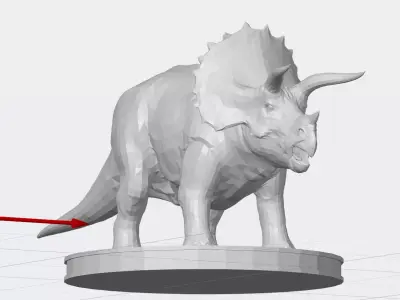 Jurassic World Triceratops Statue STL 3D print model