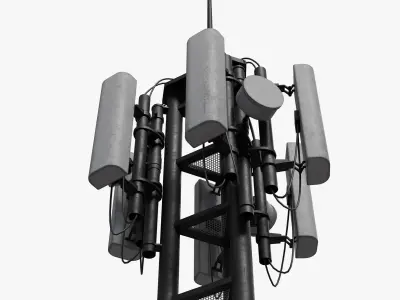 Cellular Transmitter 02 Low-poly 3D model