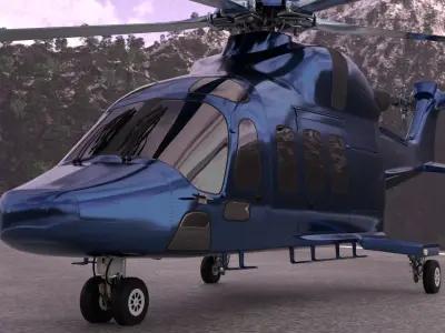 T625 GOKBEY Turkish Helicopter 3D model