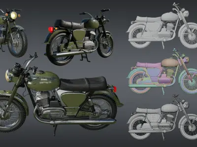 Motorcycle 3D model by iskenderpiagmo