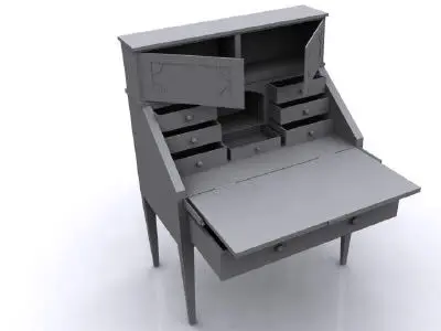 Antique Desk 3D model