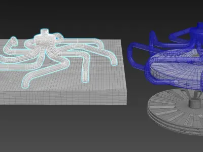 Octo Vortex Tesla Turbine - Concept 02 3D model