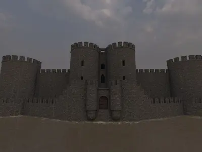 Basic Medieval Castle 3D model purchase