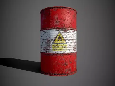 Oil barrel Free low-poly 3D model buy