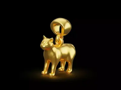 cat pendant free Free 3D print model
