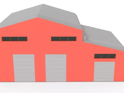 Factory Buildig A Free low-poly 3D model