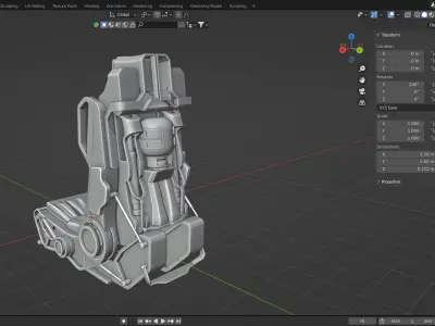 Ejecting Aircraft Seat 3D model