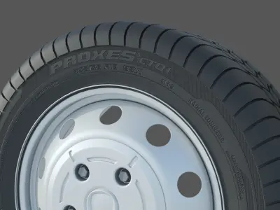 wheel Rim Tire 9 3D model