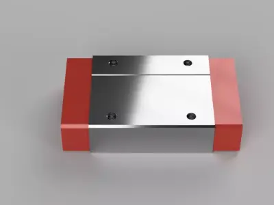 MGN12H Linear Carriage Block Long Body High-Precision CAD STEP 3D model