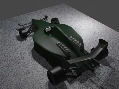 Formula Classic Car Free low-poly 3D model