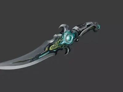 Futuristic Energy Core Sci-Fi Dagger 3D model