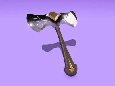 Fantasy Double-Edge Axe 3D model