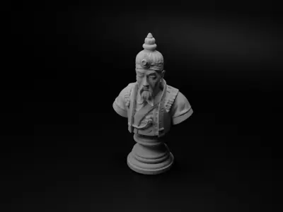 Korean Hwarang Bust Chess 3D print model purchase