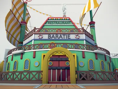 Sanjis Baratie - One Piece 3D model