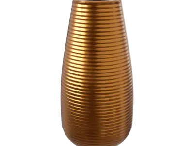  Ribbed Copper Vase Model 