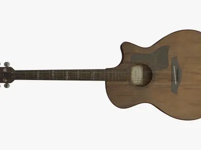 Realistic Acoustic Guitar - Custom Design 3D model