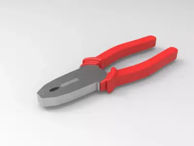 Pliers Low-poly 3D model 4