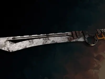 Craft machete post-apocalyptic PBR game readey Low-poly 3D model