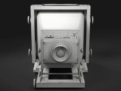 Victorian Camera Low-poly 3D model