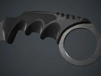 Karambit Knife PBR Game Ready Low-poly 3D model