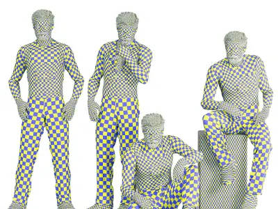 Plumber - Mechanic Overalls -Industrial Workwear Outfit Low-poly 3D model