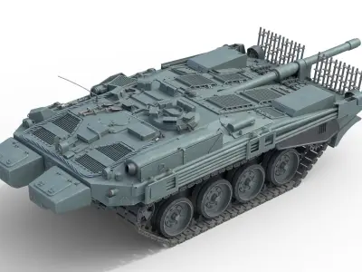 Stridsvagn 103 Main Battle Tank Low-poly 3D model
