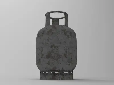 Gas Cylinder Low-poly 3D model 10